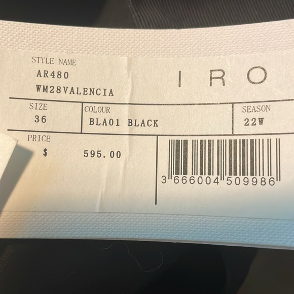 Iro Valencia Jumpsuit, Black Size 36 (Size 4) NWT - Picture 9 of 13